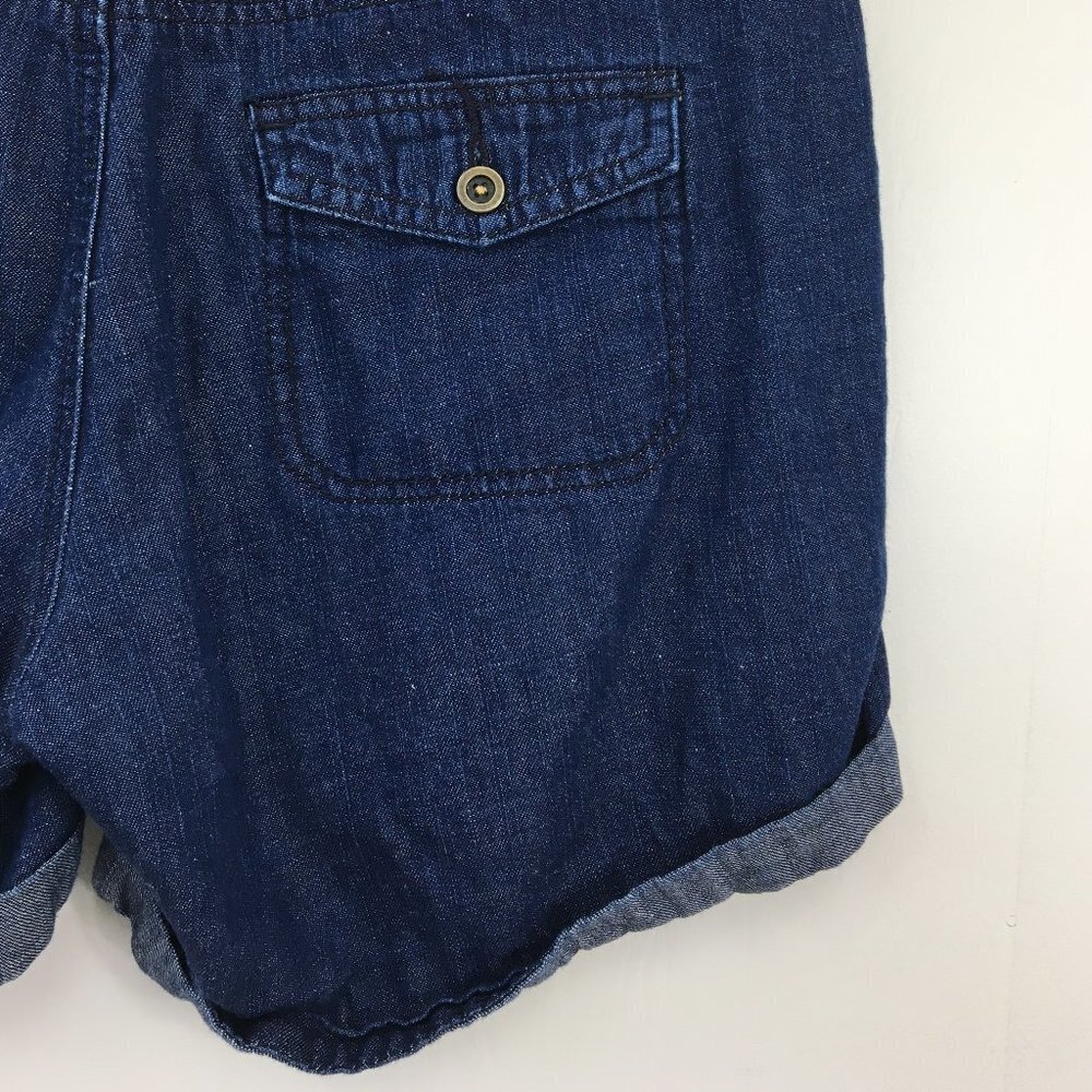 New York & Company Linen Blend Dark Denim Blue Cuffs Shorts Size 8 EXCELLENT - Picture 4 of 6